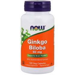 Now Foods Ginkgo Biloba 60 mg 120 kapslí