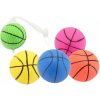 Míček basketbal guma 8 5cm 5 barev v síťce