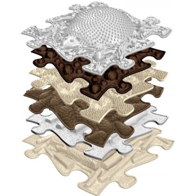 MUFFIK set ortopedických podlah Cesta ježka 6 ks Bílá – Zboží Dáma