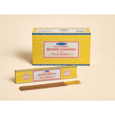 Satya Vonné tyčinky Nag Champa Seven Chakra sedm čaker 15 g – Zboží Dáma
