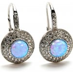 Nubis stříbrné náušnice s opálem a zirkony NB-3478-OP17 – Zboží Mobilmania