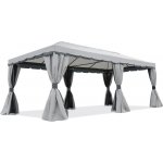 Garden Point zahradní pavilon se závěsy Valencia 4x6m Šedý – Zboží Mobilmania