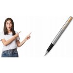Parker 1502/1130948 Royal Jotter Stainless Steel GT plnicí pero hrot M – Zboží Živě