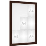 PROCITY Venkovní elegantní vitrína Tradition, 9 x A4, hnědá – Zboží Živě