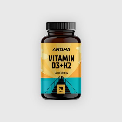 Aroha Vitamin D3+K2 90 tablet