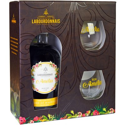 Labourdonnais Amélia 40% 0,7 l (hnědé dárkové balení 2 sklenice) – Sleviste.cz