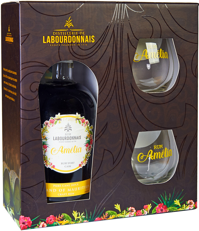 Labourdonnais Amélia 40% 0,7 l (hnědé dárkové balení 2 sklenice)