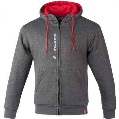 MBW TRAVIS ARAMID HOODIE šedo-červená – Zboží Mobilmania