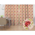 Biante Dekorační závěs PML-091 Hortenzie a lilie na růžovém 145x190 cm – Hledejceny.cz