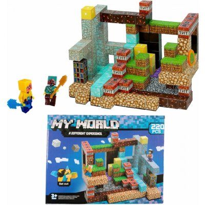 Toybit Velká magnetická stavebnice Minecraft Iron Diamond Gold TNT 220ks – Zboží Mobilmania