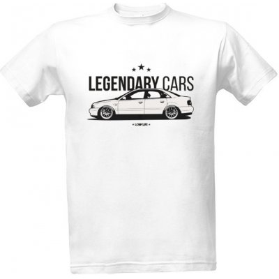 Tričko s potiskem Legendary cars pánské Bílá