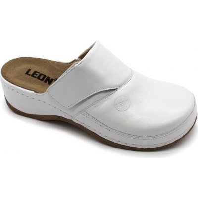 Leon 2019 dámská zdravotní kožená obuv uzavřená bílá