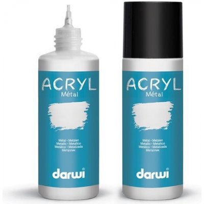 Darwi Acryl Opak akrylová barva 80 ml metalická stříbrná – Zboží Mobilmania