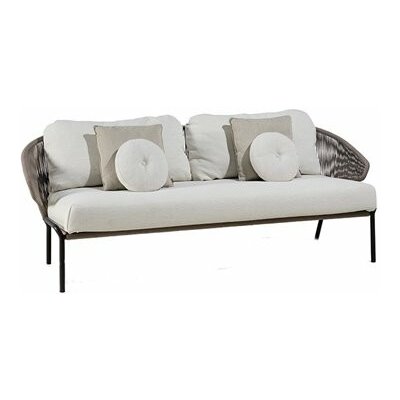 Manutti Radoc 195x80x72 cm nerezová ocel šedočerná lava výplet lanko bronze bez sedáků – Hledejceny.cz
