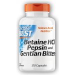Doctor's Best Betaine HCl + Pepsin & Gentian Bitters hořec 120 kapslí – Hledejceny.cz