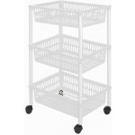 heidrun Regál košový na kolečkách,3 patra,40x30x66cm,plast – Zbozi.Blesk.cz