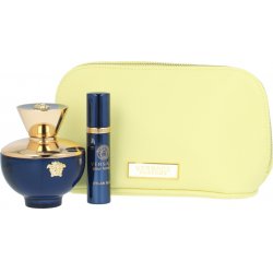 Kosmetická sada Versace Dylan Blue pour Femme EDP 100 ml + Dylan Blue pour Femme EDP 10 ml + kosmetická taška dárková sada