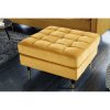 Taburet Massive home | Taburet Cozy Velvet 80cm tmavě žlutý samet 41302