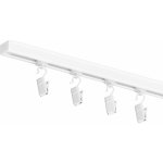 Dekodum Jednořadá hliníková stropní kolejnicová garnýž bílá kombinovaný 200 cm – Zboží Mobilmania