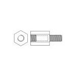 FIX&FASTEN Distanční sloupek se závitem polyamid UNC6-32 UNC6-32 Dl:6mm – Sleviste.cz