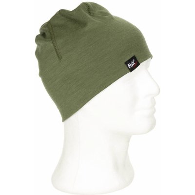 FOX Outdoor Čepice BEANIE MERINO LITE ZELENÁ