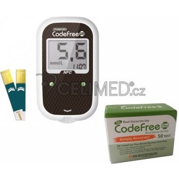 SD Diagnostics Codefree PLUS Glukometr + 50 proužků