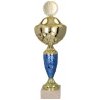 Pohár a trofej Kovový pohár s poklicí Zlato-modrý 16,5 cm 7 cm