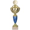 Pohár a trofej Kovový pohár s poklicí Zlato-modrý 18 cm 8 cm