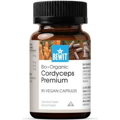 BEWIT Cordyceps Premium BIO ≥30% betaglukanů 80 kapslí – Hledejceny.cz