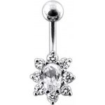 Šperky4U stříbrný piercing do pupíku BP01002-CC – Zboží Dáma