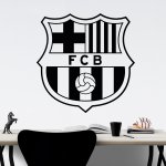 Wrapino vinylová samolepka na zeď Znak fotbal FC Barcelona, rozměry 100x98cm – Zboží Dáma