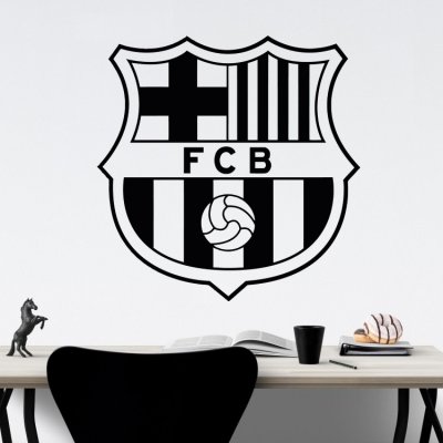 Wrapino vinylová samolepka na zeď Znak fotbal FC Barcelona, rozměry 100x98cm – Zboží Dáma