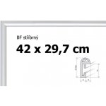 BFHM Plastový rám 42x29,7 cm A3 stříbrný – Zboží Dáma