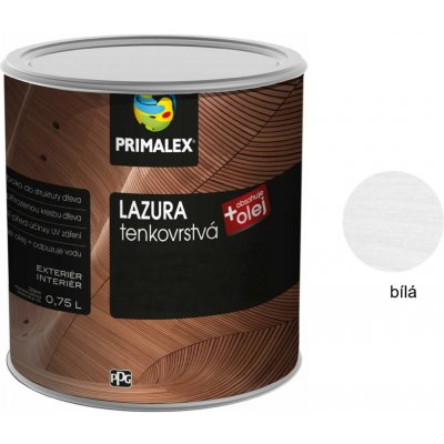 Primalex Lazura tenkovrstvá 0,75 l bílá – Zboží Mobilmania