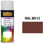 BELTON sprej 400 ml RAL 8012 | pololesklá nitrokombinační barva ve spreji – Hledejceny.cz
