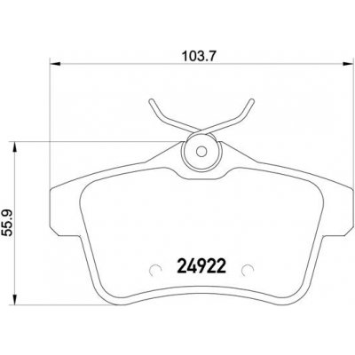 BREMBO Sada brzdových destiček, kotoučová brzda P 61 114 – Zboží Mobilmania