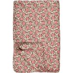 Ib Laursen Prošívaná květovaná deka/přehoz přírodní růžovo/hnědé květy 180x130 cm – Zboží Mobilmania