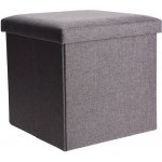 HOMESTYLING Taburet s úložným prostorem 38x38cm šedá – Zboží Dáma