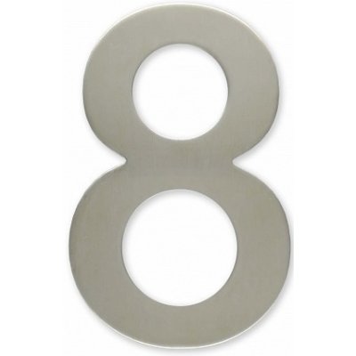 Čísla na dveře 100mm nerez samolepící Varianta: číslice 8 – Sleviste.cz