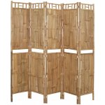 vidaXL 5dílný paraván bambus 200 x 180 cm – Zboží Dáma
