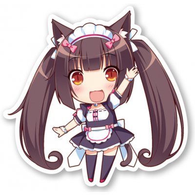 Nekopara Samolepka Chibi Chocola – Zbozi.Blesk.cz