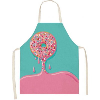 Cakesicq Zástěra kuchyňská růžový donut – Zboží Mobilmania