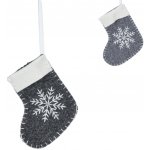Textilomanie Závěsná vánoční ponožka SNOW SOCK 12 cm více barev Barva: Světle šedá – Hledejceny.cz