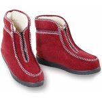 Wooline důchodky s ovčí vlnou gumová podrážka červené – Zboží Dáma