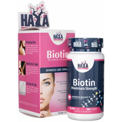 Haya labs Biotin Maximum 10,000 mcg 100 kapslí – Hledejceny.cz