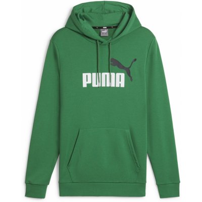 Puma ESS+ 2 COL big logo hoodie TR 58676586 zelená – Zboží Mobilmania