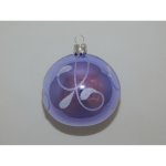 ONREX Vánoční ozdoba skleněná koule fialová ornament pr. 8 cm – Hledejceny.cz