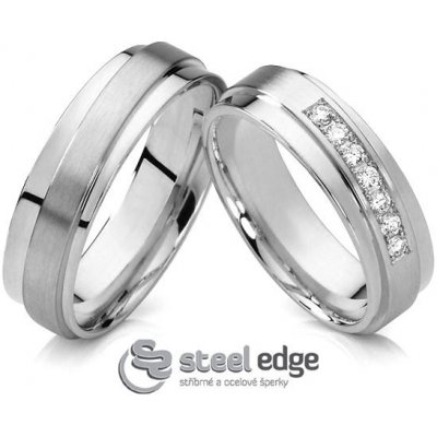 Steel Wedding Snubní prsteny chirurgická ocel SPPL001 – Zboží Mobilmania