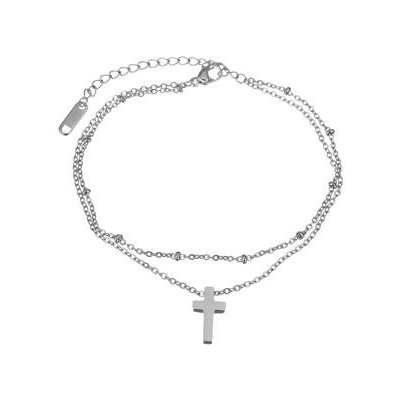 Šperky4U ocelový náramek zdobený křížkem OPA1624 – Zboží Mobilmania