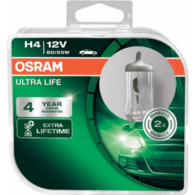 Osram Extra Lifetime H4 12V 60/55W P43t 2 ks – Zboží Mobilmania